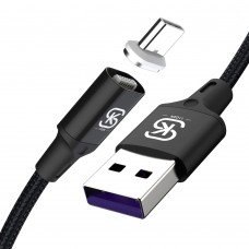 Cablu magnetic USB Type C pentru transfer date si incarcare, compatibil Super Quick QC 4.0, 5A Super Fast Charghing