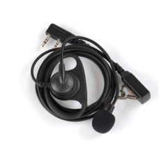 Casti D-Shape cu microfon cu brat flexibil, mufa tip K, pentru statii radio portabile Baofeng, Kenwood, Wouxun, Puxing