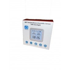 Senzor de temperatura si umiditate cu afisaj LCD luminat, conexiune WiFi, utilizare prin aplicatia Tuya sau Smart Life