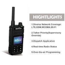 Statie radio portabila PoC, Push-to-Talk over Cellular, 4G, WiFi, functie IntercomBelfone BF-CM625s